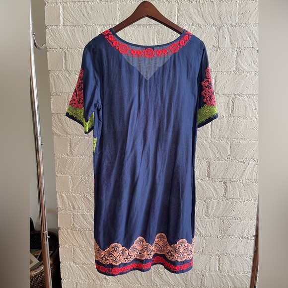 Rose and Rose Embroidered Boho Tunic Dress Size Small - Picture 5 of 6